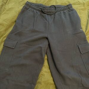 Navy Aritzia TNA SweatFleece Cargo Sweatpants